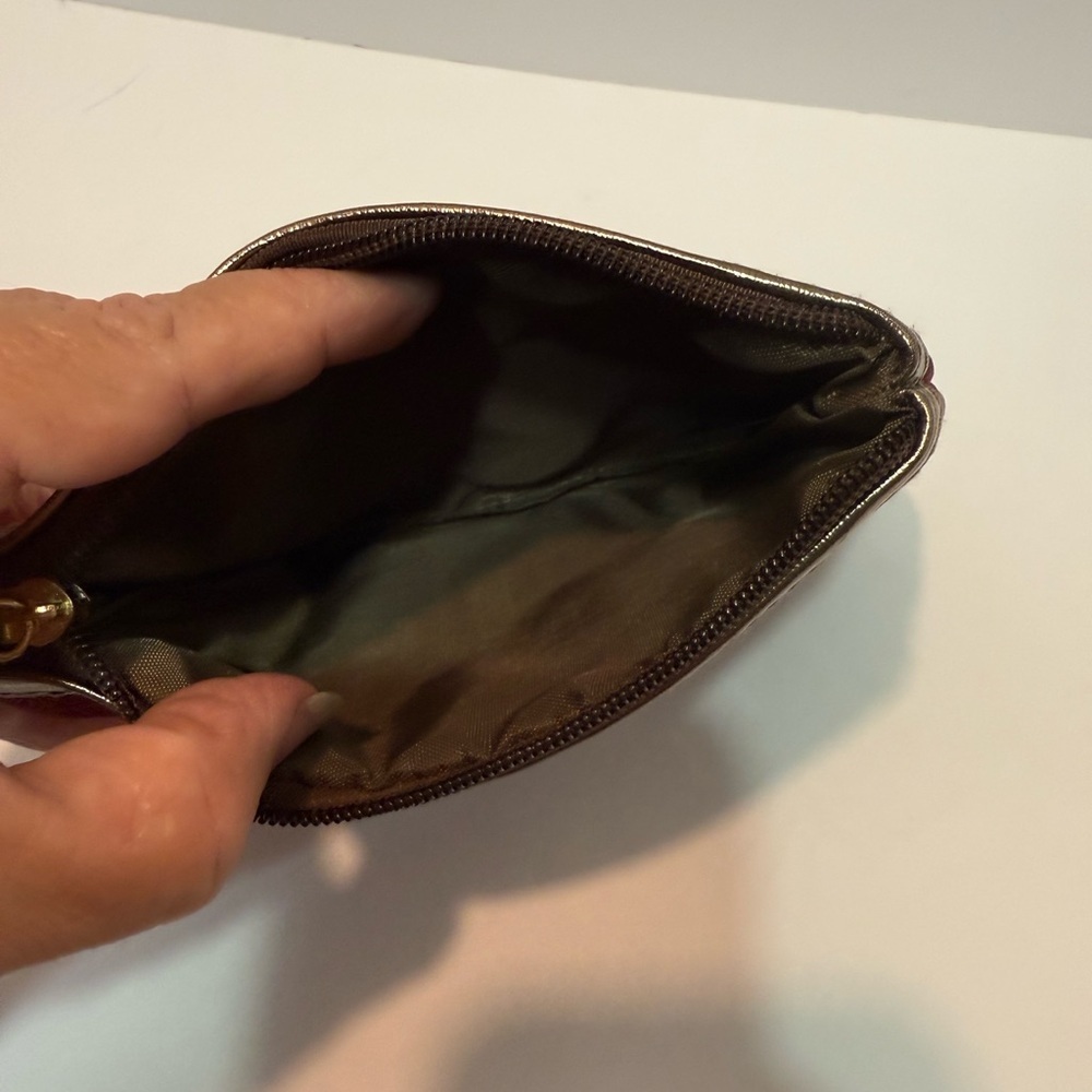 Source Unknown Red And Gold Patchwork Cosmetic Bag - image 3